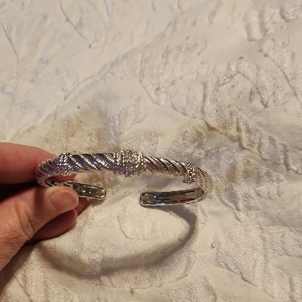 Judith Ripka Silver Twisted Bracelet